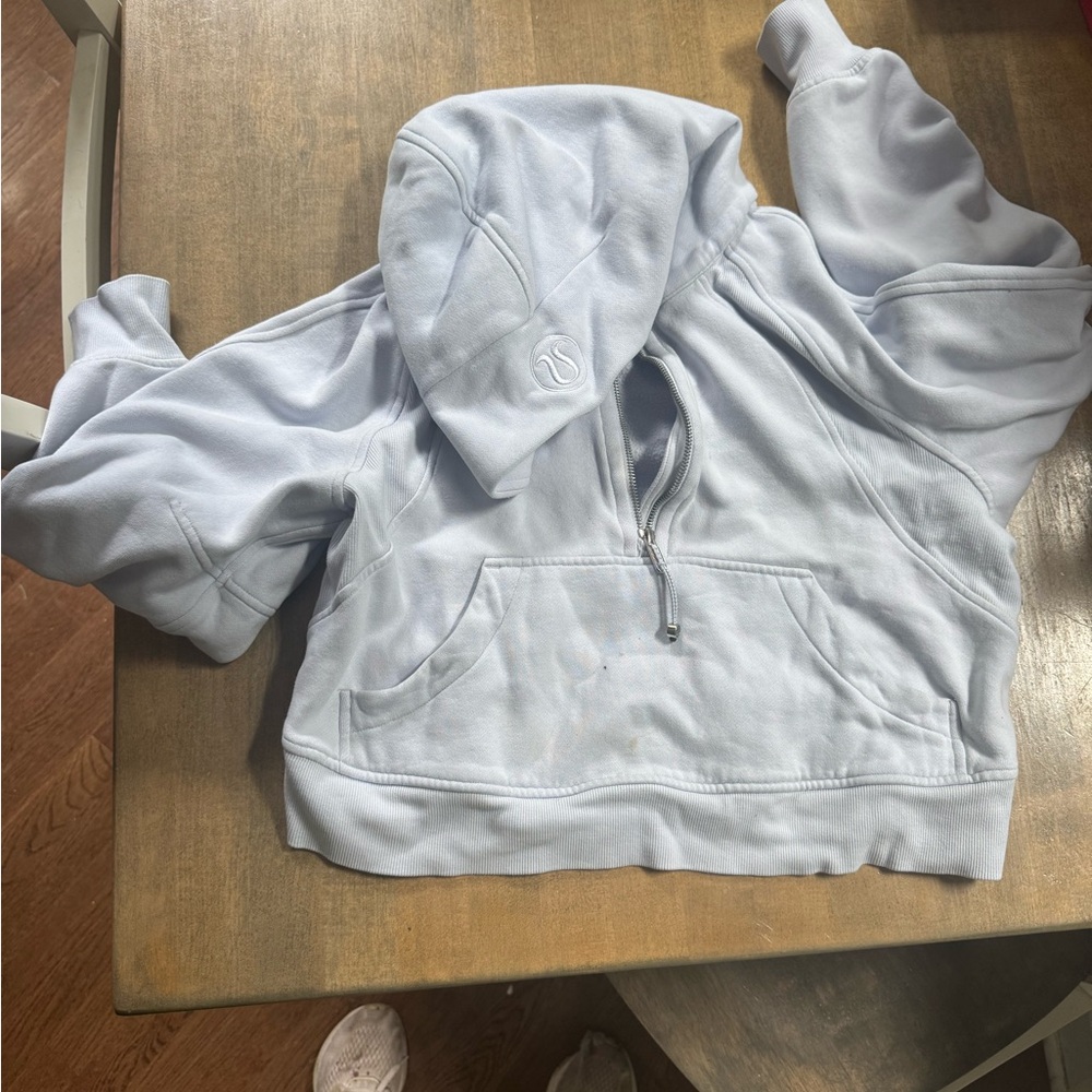 Light Blue Half-Zip Hoodie
